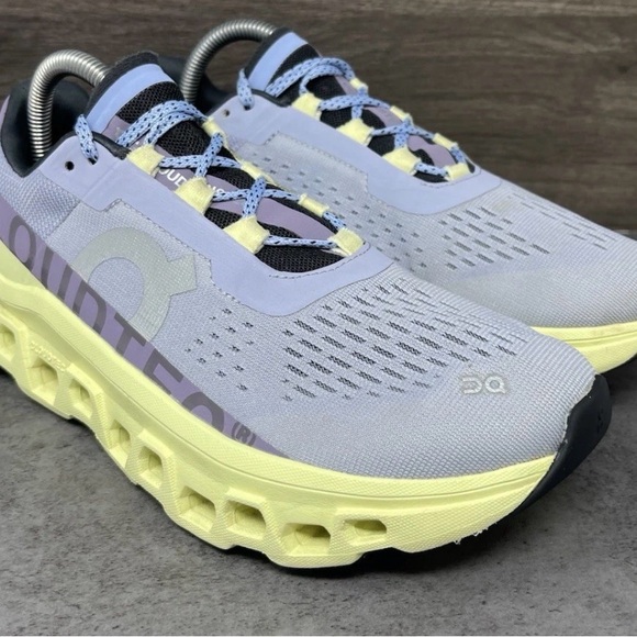 On Cloudmonster Running Shoes Womens Size 8.5 Purple Green Athletic Sneakers - Picture 3 of 6